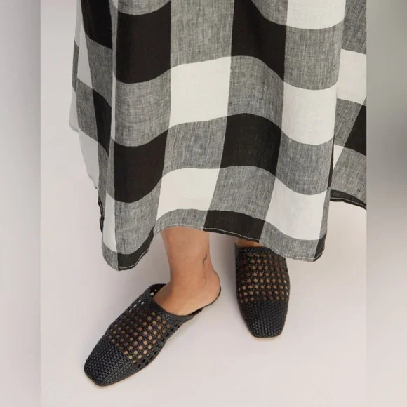 Everlane The Linen Oversized Puff Sleeve - Gingham (S) - Picture 13 of 13